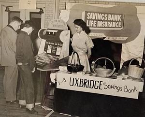 Uxbridge Saving Bank's booth at the 1955 business fair