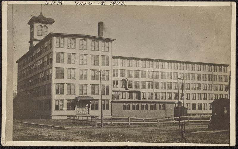 Pepperell Shoe Factory, burned March 19, 1903