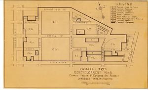 Project area, redevelopment plan, Common, Valley, & Concord Sts project, Lawrence, Massachusetts