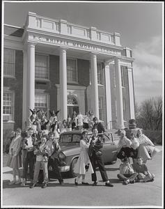 Ipswich Middle School Grease cast photo, 1989