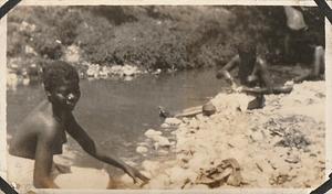 Women washing in Haiti