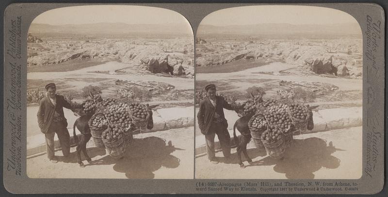 Areopagus (Mars' Hill), and Theseion, N. W. from Athens, toward Sacred Way to Eleusis