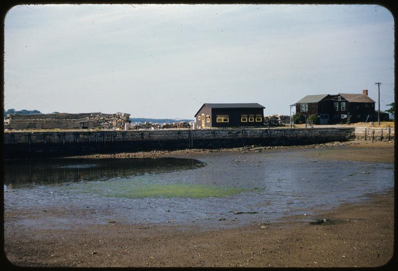 Wharf & stone house, Rockport Mass. Digital Commonwealth