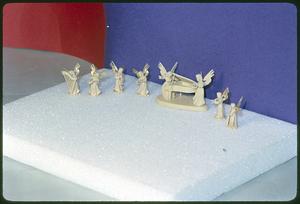 Display of angel figurines