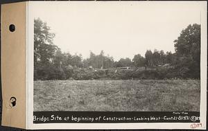 Contract No. 21, Portion of Ware-Belchertown Highway, Ware and Belchertown, bridge site at beginning of construction, Ware and Belchertown, Mass., Aug. 19, 1931