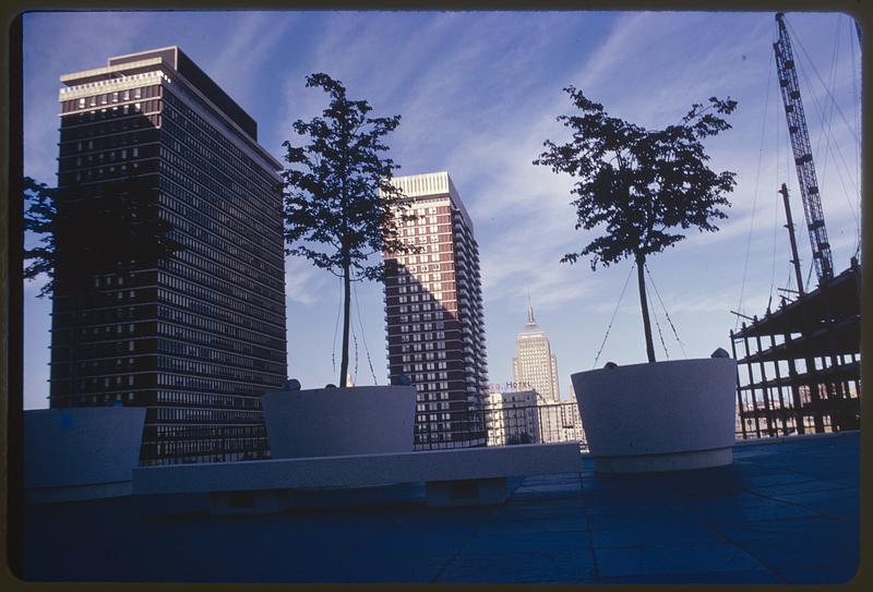 Fairfield and Boylston apartment towers, old John Hancock building in