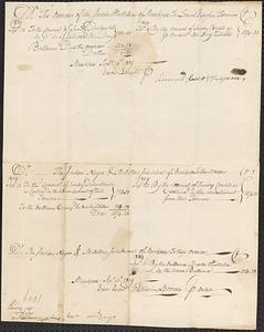 Mashpee Accounts, 1809