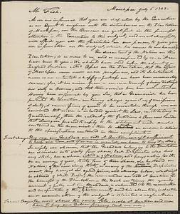 Mashpee Revolt, 1833-1834 - Letter from Kilborn Whittman to Phineas Fish, July 6, 1833