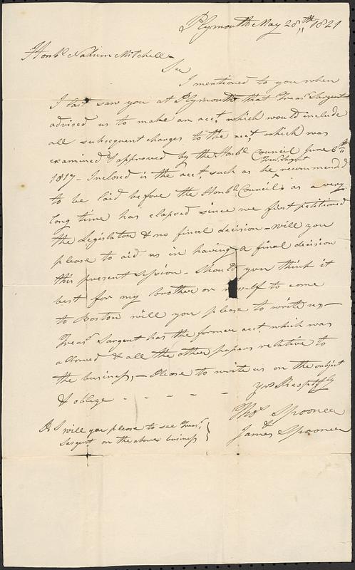 Herring Pond and Black Ground Accounts and Correspondence, 1821