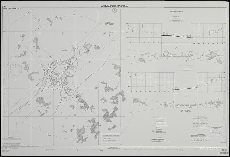 Airport obstruction chart, OC 852, Yeager Airport, Charleston, West Virginia