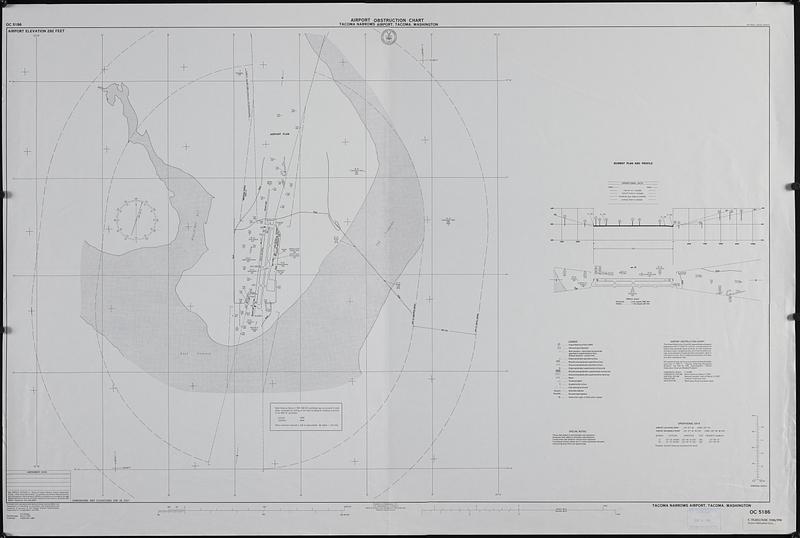 Airport obstruction chart, OC 5186, Tacoma Narrows Airport, Tacoma, Washington
