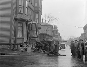 Truck hits house and does much damage