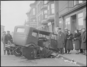 Auto wreck Roxbury Crossing Columbus Ave.