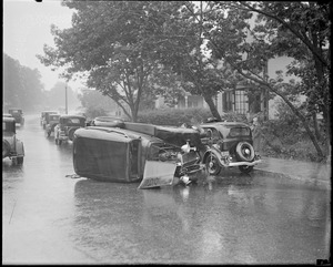 Stolen car wrecked in Jamaica Plain crash - Center Street