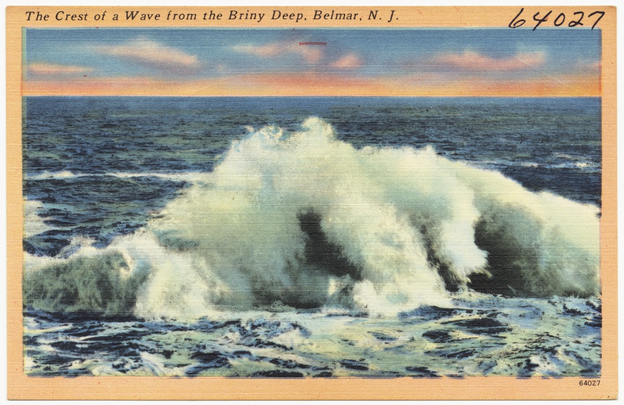 The crest of a wave from the briny deep, Belmar, N. J.