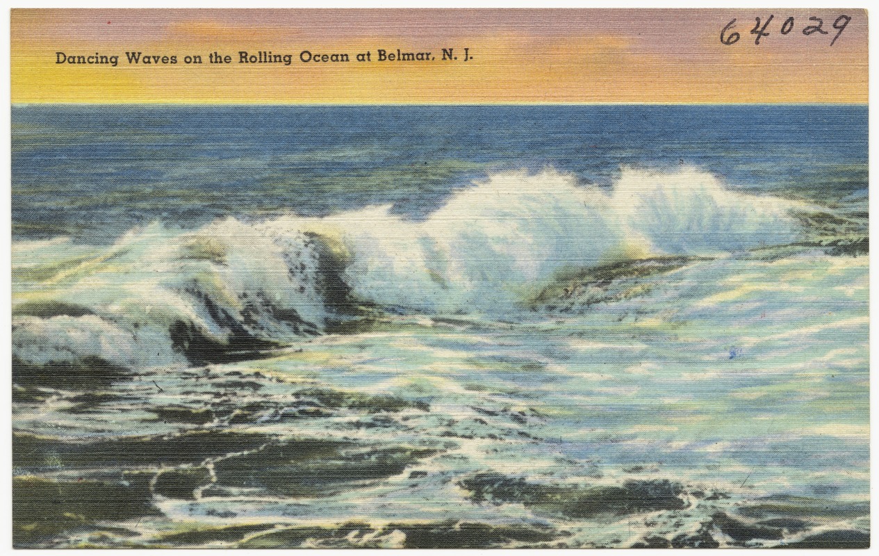 Dancing waves on the rolling ocean at Belmar, N. J.