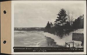 Winimusset Brook, looking upstream from near mouth, drainage area = 5.7 square miles, New Braintree, Mass., Mar. 9, 1933