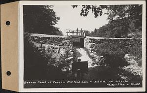 Beaver Brook at Pepper's mill pond dam, Ware, Mass., 3:15 PM, Jun. 23, 1936