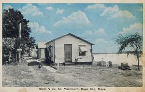 River view cottages on spot where blacksmith shop stood until 1927, South Yarmouth, Cape Cod, Mass.