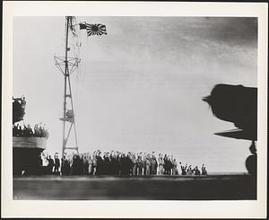 The moment at which the Hawaii surprise attack force is about to take off from the carrier