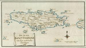 Die Insel Sanct Thomas mit den mehresten Plantagen