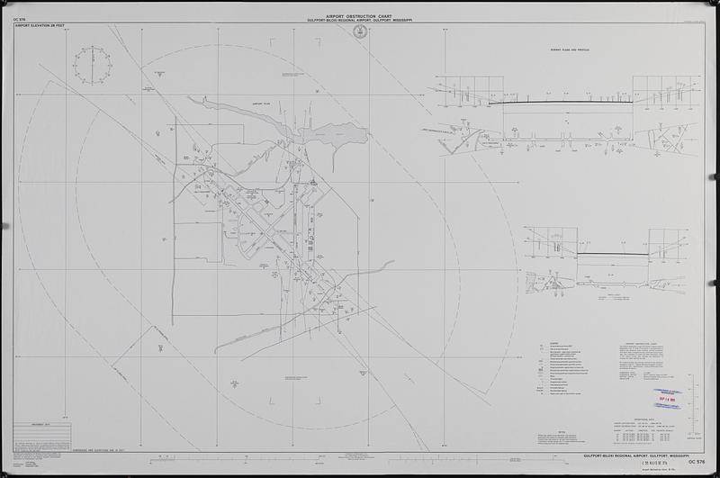 Airport obstruction chart, OC 576, Gulfport-Biloxi Regional Airport, Gulfport, Mississippi