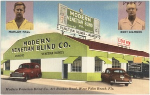 Modern Venetian Blind Co., 417 Bunker Road, West Palm Beach, Fla.