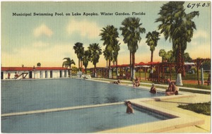 Municipal swimming pool, on Lake Apopka, Winter Garden, Florida