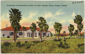 Auditorium and recreation center, on Lake Apopka, Winter Garden, Florida