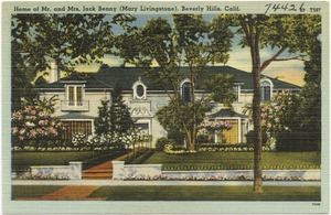 Home of Mr. and Mrs. Jack Benny (Mary Livingstone), Beverly Hills, Calif.