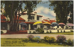 Royal Palms Inn, Carlsbad by the Sea, California. Guest Cottages and Swimming Pool
