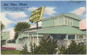 Del Mar Motel, 1607 Coast Highway, U. S. 101, Corona Del Mar, California