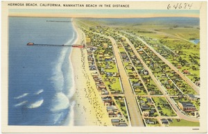 Hermosa Beach, California, Manhattan Beach in the distance