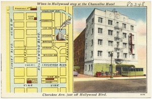 When in Hollywood stop at the Chancellor Hotel, Cherokee Ave. just off Hollywood Blvd.