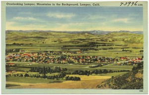 Overlooking Lompoc, Mountains in the background, Lompoc, Calif.