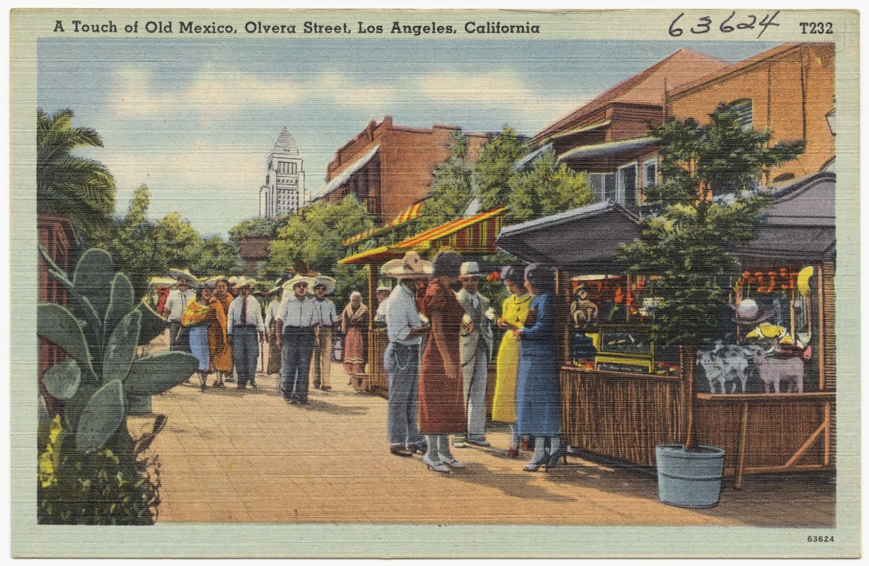 A touch of Old Mexico, Olvera Street, Los Angeles, California