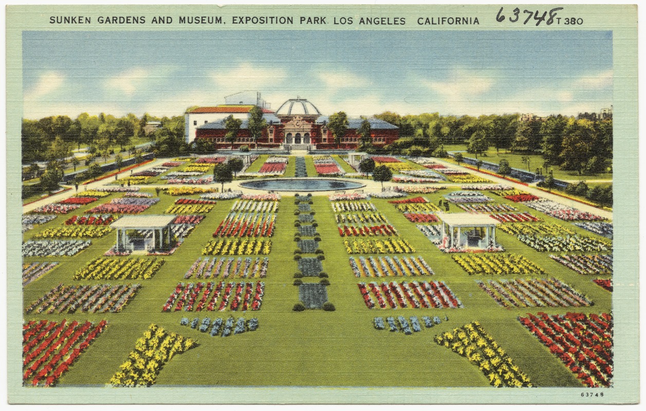 Sunken Gardens And Museum, Exposition Park, Los Angeles, California ...