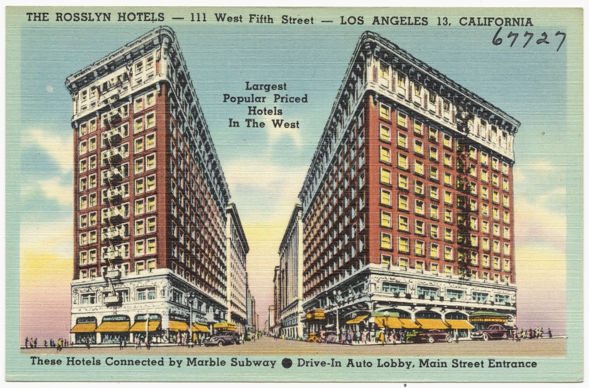 The Rosslyn Hotels- 111 West Fifth Street- Los Angeles 13, California