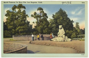 World famous, La Brea Pits, Los Angeles, Calif.