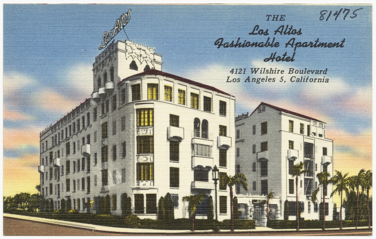 The Los Altos Fashionable Apartment Hotel, 4121 Wilshire Boulevard, Los Angeles 5, California