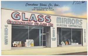 Crenshaw Glass Co., Inc., 3010-12 Crenshaw Blvd., Los Angeles 16, Calif.