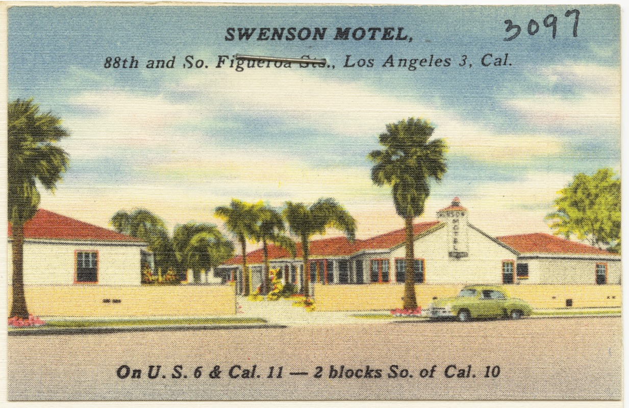 Swenson Motel, 88th and So. Figueroa Sts., Los Angeles 3, Cal.