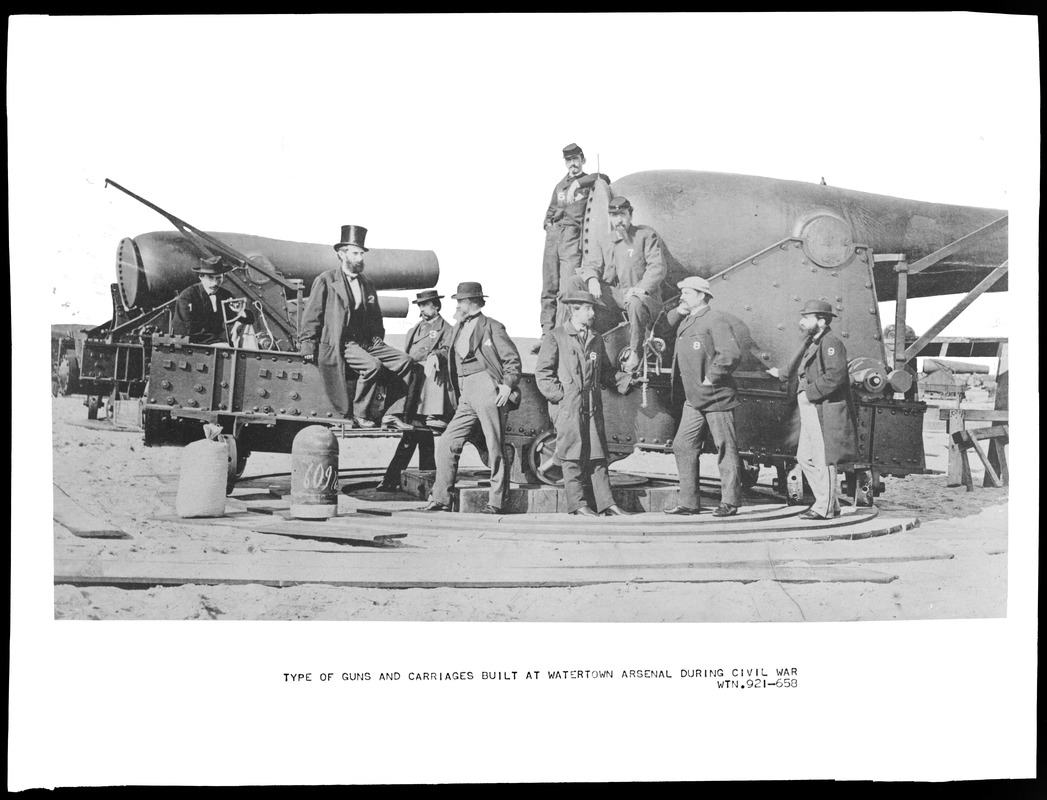 Type of guns and carriages built at Watertown Arsenal during the Civil War