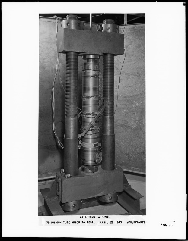 76 MM gun tube prior to test