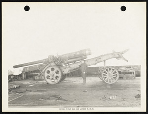 German field gun and limber