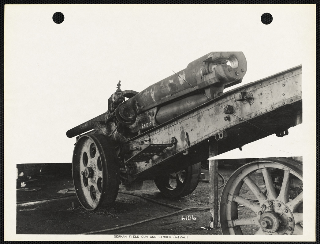 German field gun and limber Digital Commonwealth