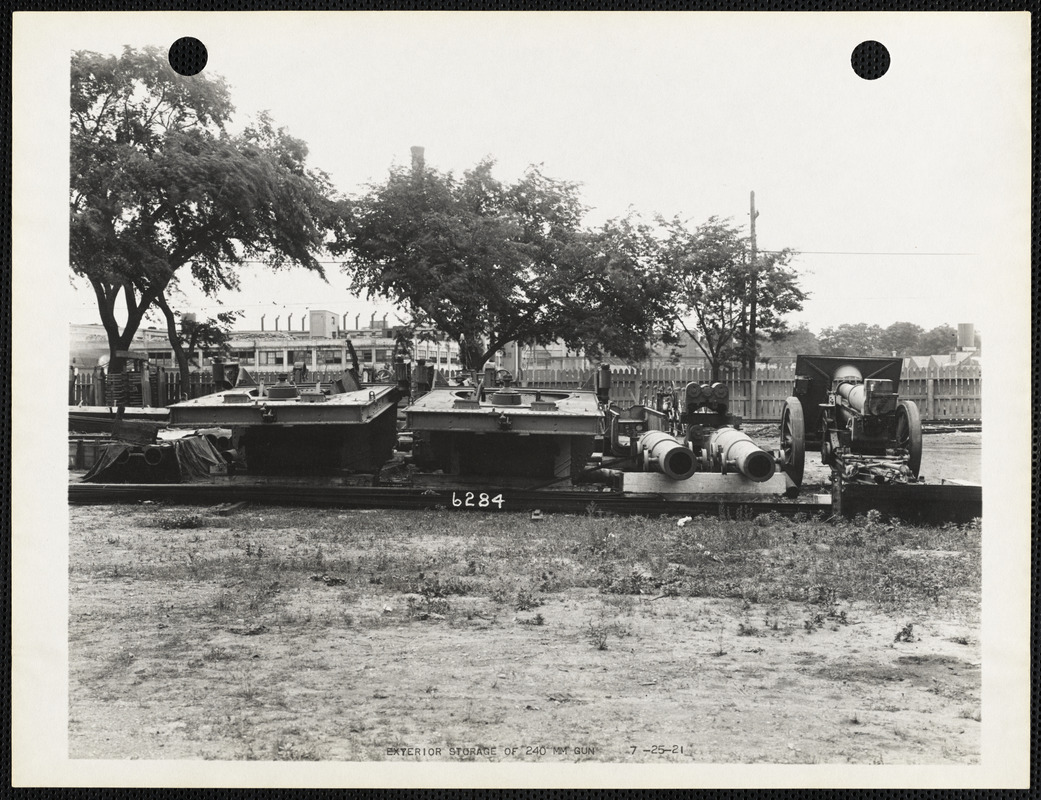 Exterior storage of 240 mm gun