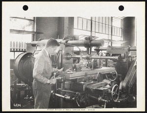 Student officer at mobile carriage shop