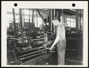 Student officer at mobile carriage shop