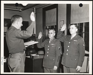 Soldiers taking an oath